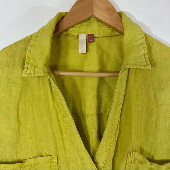 Pilcro Linen Surf Buttondown - Yellow - Large - Picture 5 of 10